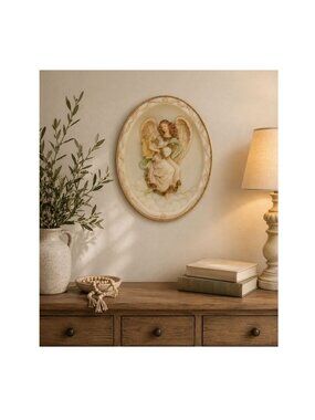 Vintage Seraphim Classics Angel Wall Plaque Cymbeline Peacemaker Roman Inc
